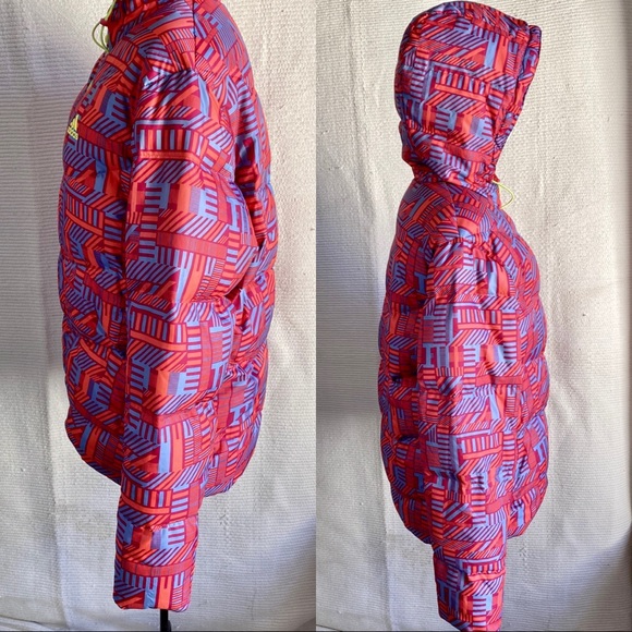 Adidas L Rare Retro 90s Print Down Puffer Jacket - Picture 3 of 8